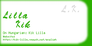 lilla kik business card